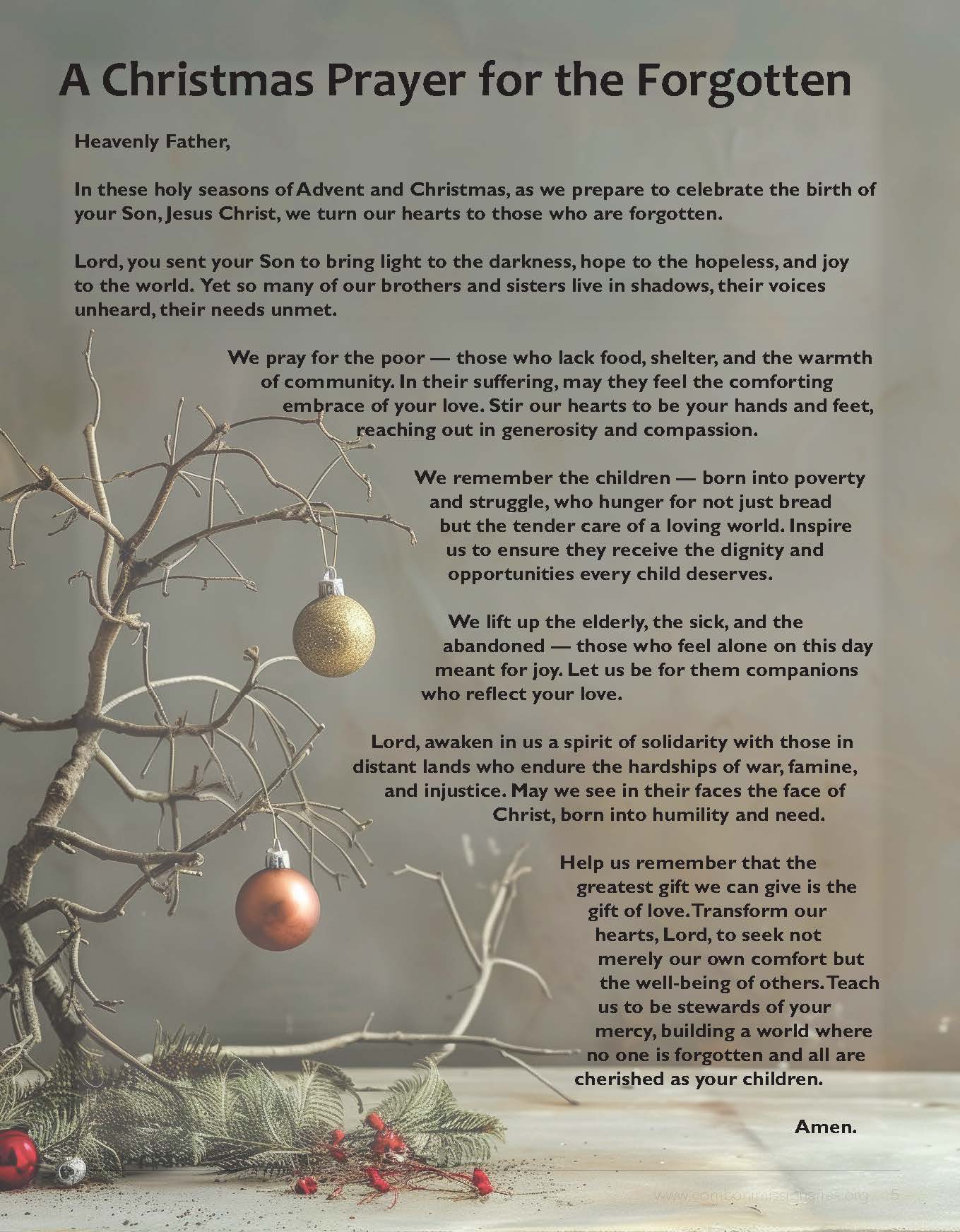 A Christmas Prayer for the Forgotten